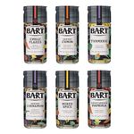 BART Essential Spices Bundle - Including Chilli Flakes, Turmeric, Ground Cumin & Cinnamon, Sweet Smoked Paprika & Mixed Spice (Bulk Buy Pack of 6)