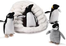 Snug A Babies Penguin Stuffed Animal Set - 4 Soft and Cuddly Plush Penguins with Igloo - Perfect Penguin Plush Toy for Kids to Play, Cuddle, and Uplift Social Skills - Soft, Huggable, and Safe