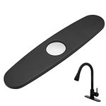 FUPPUO 10" Hole Cover Deck Plate Escutcheon,Matte Black Sink Hole Cover for Bathroom or Kitchen Sink Faucet Single Hole Mixer Tap, 10 Inch SUS304 Stainless Steel（Matte Black)