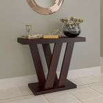 Budhakish Sheesham Wood Console Table for Living Room | Solid Wood Foyer Tables for Entryway with Open Shelf Storage | Designer Wooden Side Entrance Table for Home & Office | Rosewood, Walnut Finish