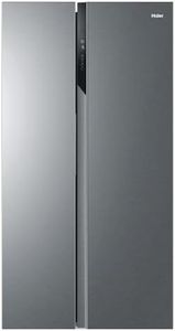 Haier - Réfrigérateur Américain - 2 Portes - Classe Énergétique E - Technologie Total No Frost Multi Air Flow - Inox - 337L + 191L (Congélateur) - 177,5 x 90,8 x 64,7 cm - Modèle HSR3918ENPG