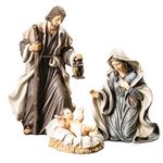 Holy Family 3 Piece 6" Resin Stoneware Nativity Set