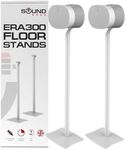 ERA300 Floor Stand, Premium Metal Design, Twin Pack (2pcs), White, Compatible with Sonos ERA 300 Speaker, Accessories Included,Cable Management, Designed in the UK, Double, Pair