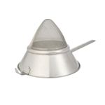 Restaurantware Chinois Strainer 1 Count 10.2" Stainless Steel Bouillon Cone with Extra Fine Mesh China Cap Strainer for Sauces, Stocks, Soups, Broths, Sifting, Sieving, Professional Kitchen Tools