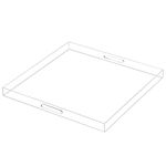 MUKEEN Oversize Extra Large King Size Bed Tray for Eating Big Clear Acrylic Serving Tray with Handles 24x24 Inch -Spill Proof- Decorative Countertop Organizer for Ottoman,Bed,Party, Butler Tray