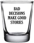 Rogue River Tactical Funny Shot Glass Bad Decisions Make Good Stories Gag Gift Sarcastic Joke