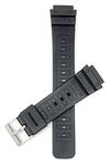 Bandini 18mm Black Replacement Watch Band for Casio G Shock Rubber Watch Strap & Other Sport Watchbands, Waterproof Heavy Duty Rubber/Resin Watch Band, Does Not fit all Casio G-Shock Watches