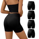 DEANGELMON Womens Boyshorts Underwear High Waisted Butt Lifting Panties Seamless Workout Boxer Stretch Packs (4P2,XL)