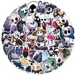 50 PCS Hollow Knight Stickers Halloween Decorations Cartoon Game Stickers Vinyl Waterproof Stickers for Laptop,Bumper,Water Bottles,Hard Hat Stickers and Decals,car Stickers for Teen Girl Kid