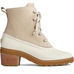 Sperry Women's Saltwater Heel Rain Boot, Ivory, 5 UK