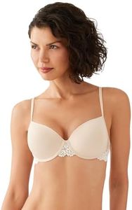 Wacoal Embrace Lace Petite 075891 Underwired Padded Push Up Plunge Bra Nude Beige 30C