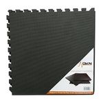 DKN Unisex Adult 6 Piece High Impact Interlocking Floor Protection Mat - Black, 6 X 60cmx60cm