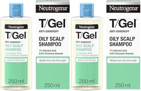 Neutrogena T/Gel Anti-Dandruff Shampoo for Oily Scalp, Fresh Jasmine, 250 ml (Pack of 2)