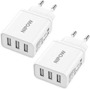 Caricatore USB Multiplo 2Pack,Presa 3Porte 15W/3A Alimentatore Spina Caricabatterie USB Rapido per iPhone 14/13/12/11 Pro/X/8/7/6/5,Samsung Galaxy/Note,Huawei,Xiaomi
