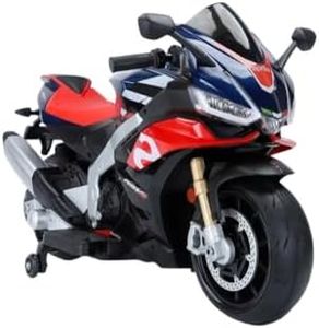 Moto Elettrica per Bambini Piaggio Aprilia Racing RSV4 12v Luci Suoni LED Mp3 - Big -