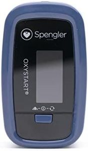Oxymètre de doigt SPENGLER Oxystart, Oxymètre de Pouls Digital Portable, Facile à Utiliser, Fiable et Précis, Compact et Léger (Bleu Myrtille)