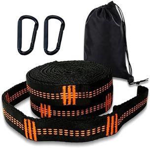 Hammock Straps with Carabiners, 20 Feet Long & 38 Adjustable Loops Total- Quick & Easy Setup for Hammock,Swing. Extra Strong, Lightweight & Tree Friendly.