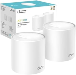 TP-Link Deco X10(2-pack) AX1500Mbps Whole Home Dual-Band Mesh WiFi 6 System, AI-Driven WiFi Extender Booster, 2x Gigabit Ports, Coverage up to 3900ft²,Connect up to 120 devices, Gaming&4K, Easy Setup
