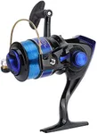 Fishing Reel Tackle,Plastic Spinning Plating Head 12BB for Fresh/Salt Water Sea Fishing Wheel YF Series Fishing Reel(10000-Black)