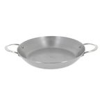 de Buyer Mineral B Round Carbon Steel Paella Pan with 2 Stainless Steel Handles, 31.75cm/12.5 Inch