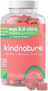 Kind Nature Myo-Inositol & D-Chiro Inositol Gummies with Vitamin D & Folate - Ideal 40:1 Ratio - 30 Day Supply