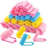 MAQIHAN 36PCS Foam Hair Rollers - Sponge Rollers for Heatless Hair Curler for Short/Long Curling Sleep rolos para cabello Jumbo Large Sponge Curlers Soft Sleeping Thin Hair Curl Overnight rulos
