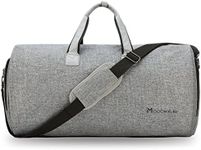 Convertible Garment Bag with Shoulder Strap, Modoker Carry on Garment Duffel Bag for Men Women - 2 in 1 Hanging Suitcase Suit Travel Bags, Grey