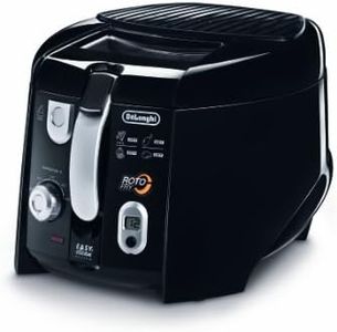 De'Longhi | Rotofry Deep Fryer | F28313.BK | Electric Oil And Deep Fat Fryer | Dishwasher Safe Parts and Adjustable Thermostat | 1800W | 1KG Capacity | Black