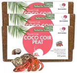 Coco Coir Peat Hermit Crab Substrate Bedding 1.4 lbs - 650 Grams - 3 Pack by Snout and Shell