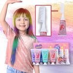 HaiolorPro Hair Chalk for Kids Washable, Temporary Hair Colour Wax Kit for Girls, Temporary Hair Dye for Dark Hair，6 PCS Temporary Hair Color Spray for Kids Girls Gifts 6 7 8 9 10 11 12 13 Years Old