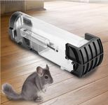 LUPINEZ Mouse Traps, Enlarged No Kill Rat Trap Machine Cage Reusable Transparent Plastic Catch and Release Mice Traps, Pet and Children Friendly Mouse Trap That Work Mice Rat Rodent Mousetrap