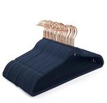 Revwd Velvet Hangers 20 Pack - Non-Slip Clothes Hangers - Blue Hangers - Suit Hangers with 360 Degree Rotatable Hook - Heavy Duty Coat Hangers - Pants Hangers (Blue, 20)