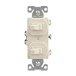 Eaton 271LA 15-Amps 120/277-Volt Traditional Heavy Duty Grade Two Single-Pole Switches, Light Almond