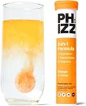 Phizz Electrolytes, Multivitamin & Hydration Tablets - 20 Effervescent Rehydration Electrolyte Tablets - 18 Vitamins & Minerals, Vitamin C, Vegan, Vegetarian & Low Calorie (Orange, 20 Tablets)