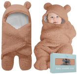 BlueMello Baby Swaddle Blanket | Ultra-Soft Plush Essential for Infants 0-6 Months | Receiving Swaddling Wrap Brown | Ideal Newborn Registry and Toddler Boy Accessories | Perfect Baby Girl Shower Gift