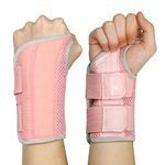 NuCamper Wrist Brace Carpal Tunnel Right Left Hand for Men Women, Night Wrist Sleep Supports Splints Arm Stabilizer with Compression Sleeve Adjustable Straps,for Tendonitis Arthritis Pain Relief