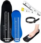 Weewooday 2 Pcs Shoes Measuring Sizer Foot Measuring Devices Ruler with Measuring Tape and Ring Sizer, US Size Standard (Blue)