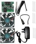 TechSupreme Best Combo for DIY Incubator W1209 + 12v 2Amp Adapter + 2 Piece 3 inch fan + 12 Pieces Ties 10� Inch + 1 DC Female Connector For Diy Incubator Temperature Sensor and Controller