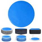 Evoio Solar Pool Covers Blankets for 18 ft Diameter Round Inground Above Ground Swimming Pool, Heavy-Duty Bubble Pool Hot Tub Spa Solar Covers Floating Thermal Blanket (18 Foot)