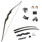 SHARROW 60 inch Archery Takedown Longbow Hunting Recurve Bow Traditional Handmade Wooden Riser Adult Long Bow 25-60lbs RH/LH Avaliable (60lbs, Right Hand)