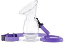 Lansinoh Silicone Breast Pump for Breastfeeding with Suction Base, 4 Ounces, Portable and Lightweight, Includes Neck Strap and Protective Lid, 1 Count