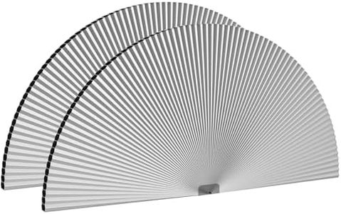 Myshade Arch Window Shades Half Circle Blackout Cellular Shades Cordless No Drill Blinds for Windows Half Moon Honeycomb Fabric No Tools Room Darkening Shades Easy Install (2PCS White 72" W X 36" H)