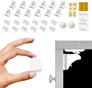 Cupboard Locks for Children - 12 Locks + 2 Keys Magnetic Safety Baby Proofing Cabinet Locks for Cabinets Drawers Doors - Easy Installation No Tools Required