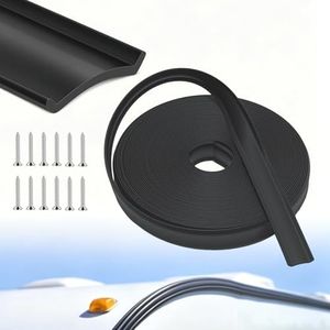 1" 100FT RV Vinyl Trim Insert with Screws - Durable Black Vinyl Molding for RV, Camper, Travel Trailer Exterior Screw Cover, Easy Install, Weather-Resistant Replacement Trim