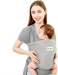 Acrabros Baby Wrap Carrier,Hands Free Baby Carrier Sling,Lightweight,Breathable,Softness,Perfect for Newborn Infants and Babies Shower Gift,Grey