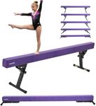 VEVOR Adjustable Balane Beam for Kids, 8FT Gymnastics Beam, High and Low Floor Beams of 5 Adjustable Heights for All Gymnastic Levels, Professional Gymnastic Equipment for Home and Gym Center, Purple
