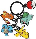 Pokemon Characters 5-Charm Black Keychain