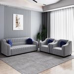 Sleepify Jack 5 Seater Modern Fabric 3+1+1 Sofa Set (Grey)