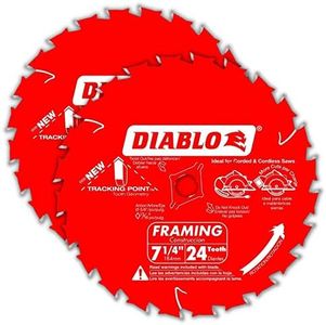 Freud Diablo 7-1/4-Inch 24 Tooth Framing Circular Saw Blades (2-Pack)