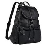 Genuine Leather Backpack Purse Casual Daypack Fashion Shoulder Bag Anti-theft Rucksack Satchel Bag for Travelling Shopping School Backpack Gift for Wife Ladies Women Schoolbag(BL07)1